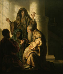 Rembrandt, Simeon im Tempel by klassik art