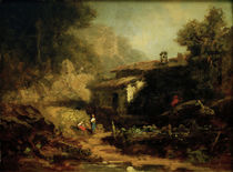 Mill in the Mountains / C. Spitzweg / Painting c.1875 by klassik art