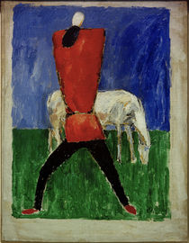 K.Malewitsch, Mann und Pferd by klassik art