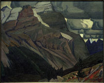 J.E.H.MacDonald, Dark Autumn, Rocky Mountains von klassik art