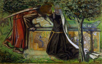 Lancelot at King Arthur’s tomb / Rossetti by klassik art