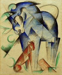 Franz Marc / Mythical Creatures (Horse and Dog) by klassik art