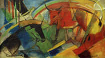 Franz Marc, Small image with oxen by klassik art