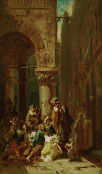Travelling Actors / C. Spitzweg / Painting c.1860 by klassik art