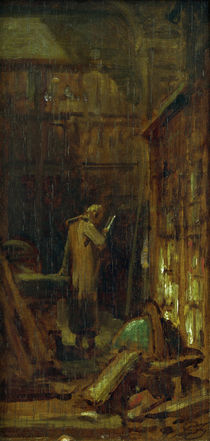 C.Spitzweg, In the Library / painting by klassik art