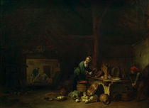 Kitchen Interior / C. Spitzweg after Poel / Painting c.1849 by klassik art