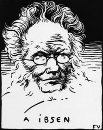 Henrik Ibsen / Holzschnitt v. Vallotton von klassik art