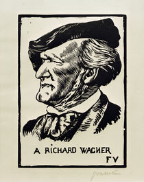 Richard Wagner, composer, portrait / woodcut by klassik art