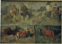 W.Busch, Four Country Scenes, c. 1880 by klassik art