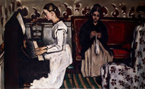 Cézanne, Girl at the piano by klassik art