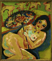 E.L.Kirchner, Girl under Jap. Parasol by klassik art