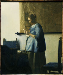Vermeer / Woman in blue /  c. 1663/1664 by klassik art