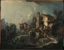 F.Boucher, Landschaft mit Mühle von klassik art