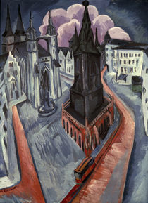 Kirchner / The Red Tower in Halle / 1915 by klassik-art