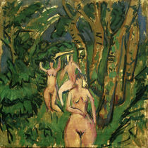 E.L.Kirchner / Three Nudes in the Forest by klassik art