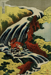 Hokusai, Yoshino-Wasserfall / Farbholzschnitt von klassik art