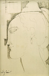 Amedeo Modigliani, Head of a woman by klassik art