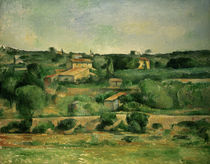 Landscape near Aix-en-Provence / P. Cézanne / Painting, c.1885/88 by klassik art