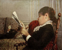 G.Caillebotte, Interieur, lesende Frau von klassik art