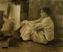 V. van Gogh, Eine sitzende Frau beim Ofen von klassik art