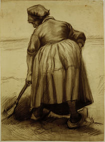 V. van Gogh, Peasant Woman Digging / Draw. by klassik art