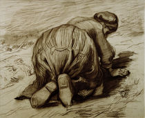 Vincent van Gogh, Kneeling Peasant Woman by klassik art