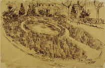 Van Gogh, Park m. Teich vor Gelbem Haus von klassik art