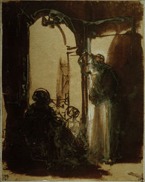 Rembrandt, Drei Frauen an der Tür von klassik art