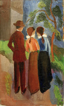 A.Macke, Three taking a walk, 1914 by klassik art