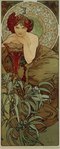 Alfons Mucha, Smaragd von klassik art
