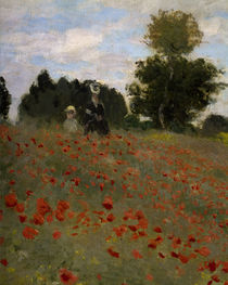 C.Monet, Mohnfeld bei Argenteuil / Det. von klassik art
