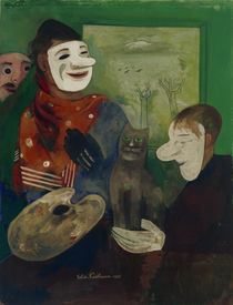 Masks and Cats / F. Nussbaum / Painting 1935 by klassik art