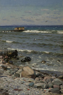 Peder Mørk Mønsted, On the Beach by klassik art
