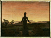 C.D.Friedrich, Frau untergehende Sonne von klassik art