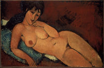 Modigliani, A. / Akt auf blauem Kissen/1917 von klassik art