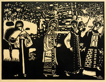 Women in the Forest / W.Kandinsky / Woodcut 1907 by klassik art