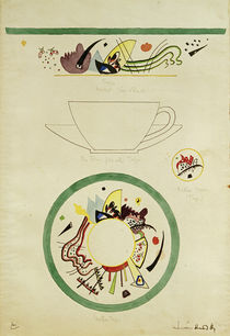 W.Kandinsky, Sketch for a cup and saucer by klassik art