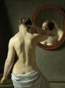 C. W. Eckersberg, Junge Frau vor einem Spiegel /  um 1837 von klassik art