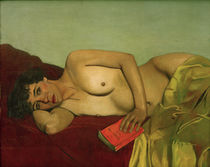 Reclining Nude with Book / F.Vallotton / Painting 1924 by klassik art