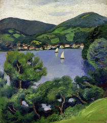 August Macke / View of Lake Tegern by klassik art