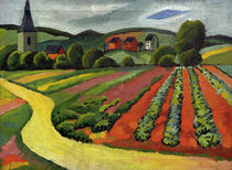 A.Macke / Landscape with Church and Path by klassik art