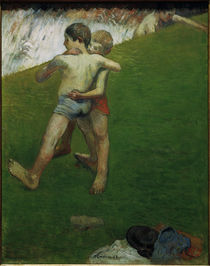 P.Gauguin, Young Wrestlers by klassik art