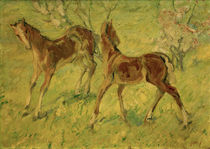 F.Marc, "Foals on a pasture" / painting by klassik art