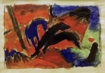 Franz Marc, Two Horses (Jumping Horses) by klassik art