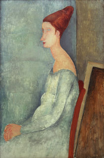 A.Modigliani, Jeanne Hebuterne sitzend by klassik art
