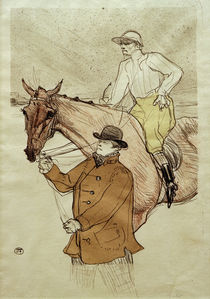 Le Jockey se Rendant au Poteau / Toulouse-Lautrec /  Lithograph 1899 by klassik art