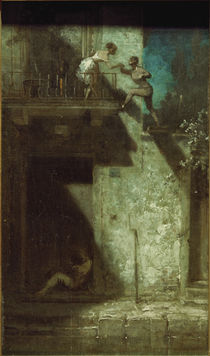 Spitzweg / Rendezvous at Night /  c. 1875 by klassik art