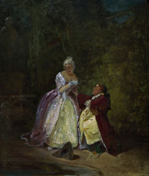 The Proposal of Marriage / C. Spitzweg / Painting c.1840 by klassik art