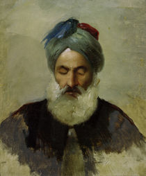 Carl Spitzweg, Head study of an old Turkish man by klassik art