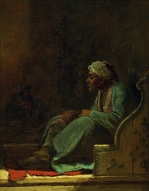 Carl Spitzweg, Seated Turk by klassik art